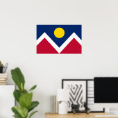 Impression encadrée avec Drapeau de Denver, Colora (Bureau à domicile)