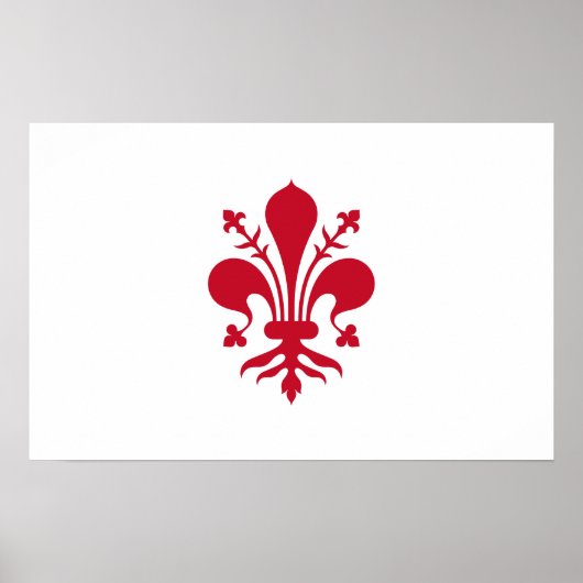 Impression encadrée avec Drapeau de Florence, Ital (Devant)