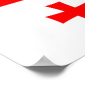 Impression encadrée avec Drapeau de Géorgie (Coin)