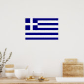 Impression encadrée avec Drapeau de Grèce (Cuisine)