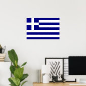 Impression encadrée avec Drapeau de Grèce (Bureau à domicile)