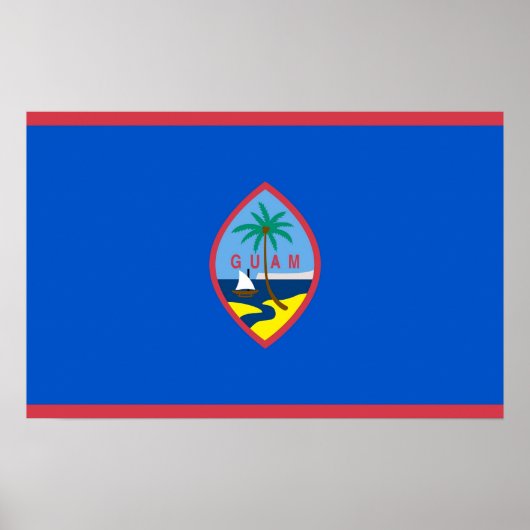 Impression encadrée avec Drapeau de Guam, U.S.A. (Devant)