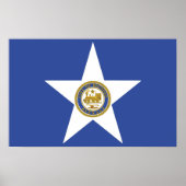 Impression encadrée avec Drapeau de Houston, U.S.A (Devant)