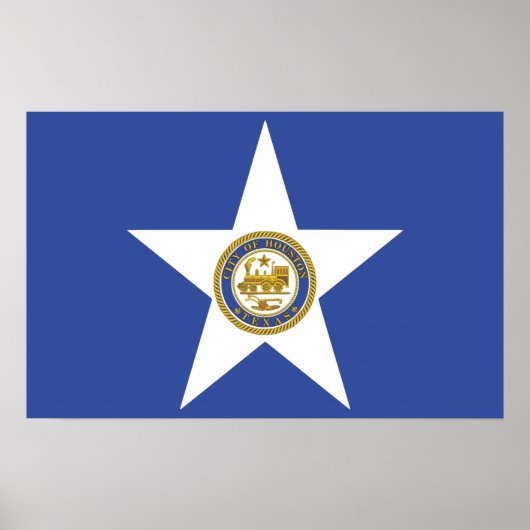 Impression encadrée avec Drapeau de Houston, U.S.A (Devant)