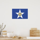 Impression encadrée avec Drapeau de Houston, U.S.A (Cuisine)