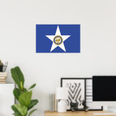 Impression encadrée avec Drapeau de Houston, U.S.A (Bureau à domicile)