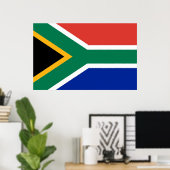 Impression encadrée avec Drapeau de l'Afrique du S (Bureau à domicile)