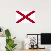 Impression encadrée avec Drapeau de l'Alabama, U.S (Bureau à domicile)