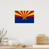 Impression encadrée avec Drapeau de l'Arizona, U.S (Cuisine)