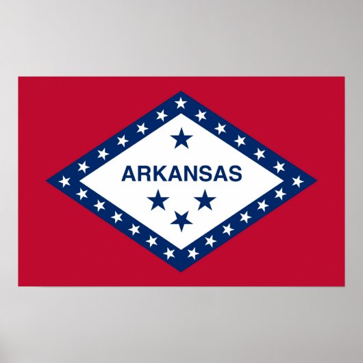 Impression encadrée avec Drapeau de l'Arkansas, U. (Devant)