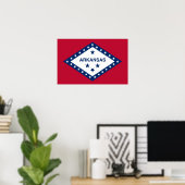 Impression encadrée avec Drapeau de l'Arkansas, U. (Bureau à domicile)