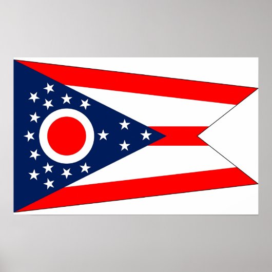 Impression encadrée avec Drapeau de l'Ohio, U.S.A. (Devant)