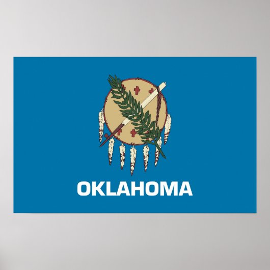 Impression encadrée avec Drapeau de l'Oklahoma, U. (Devant)