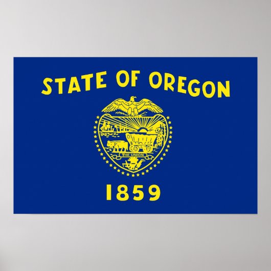 Impression encadrée avec Drapeau de l'Oregon, U.S. (Devant)