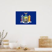 Impression encadrée avec Drapeau de New York, U.S. (Cuisine)