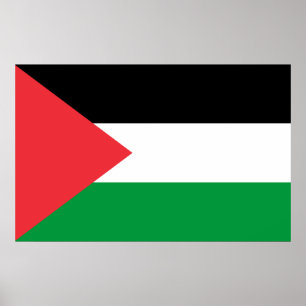Impression encadrée avec Drapeau de Palestine