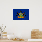 Impression encadrée avec Drapeau de Pennsylvanie, (Cuisine)