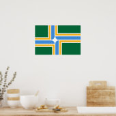 Impression encadrée avec Drapeau de Portland City, (Cuisine)