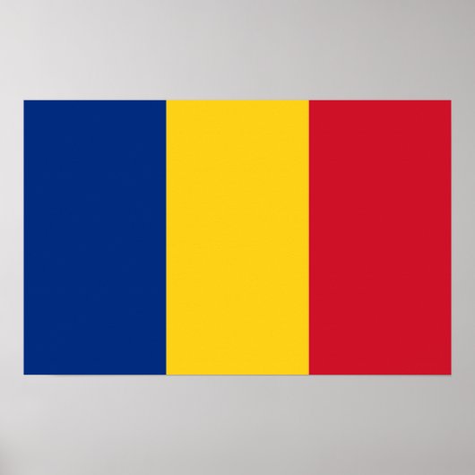 Impression encadrée avec Drapeau de Roumanie (Devant)