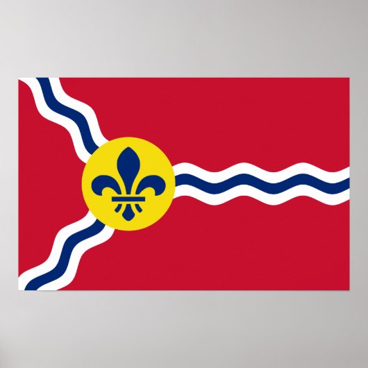 Impression encadrée avec Drapeau de Saint-Louis, M (Devant)