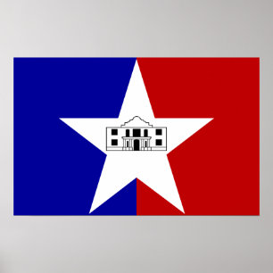 Impression encadrée avec Drapeau de San Antonio, U