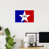 Impression encadrée avec Drapeau de San Antonio, U (Bureau à domicile)