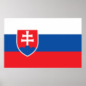 Impression encadrée avec Drapeau de Slovaquie (Devant)
