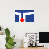 Impression encadrée avec Drapeau de Toronto, Ontar (Bureau à domicile)