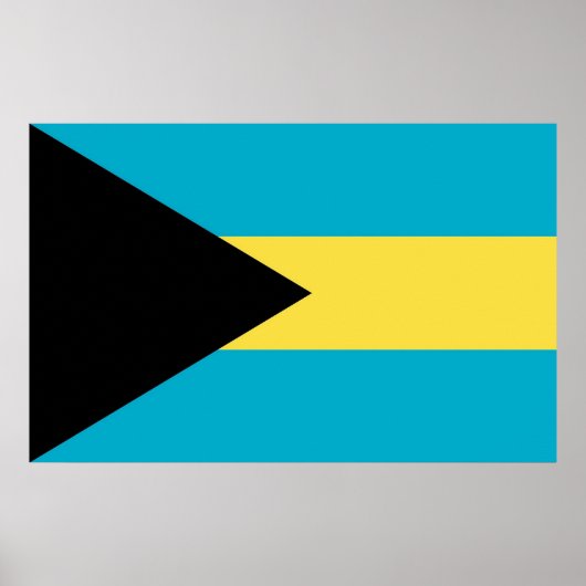 Impression encadrée avec Drapeau des Bahamas (Devant)
