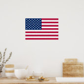 Impression encadrée avec Drapeau des États-Unis (Cuisine)