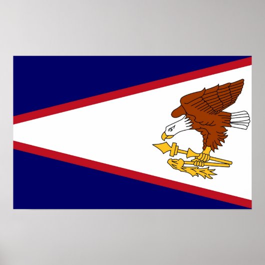 Impression encadrée avec Drapeau des Samoa américa (Devant)