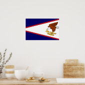Impression encadrée avec Drapeau des Samoa américa (Cuisine)