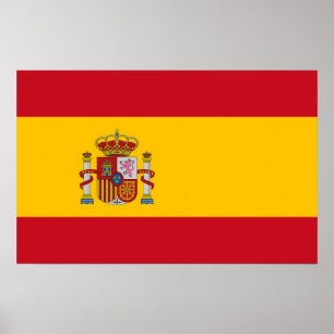 Impression encadrée avec Drapeau d'Espagne