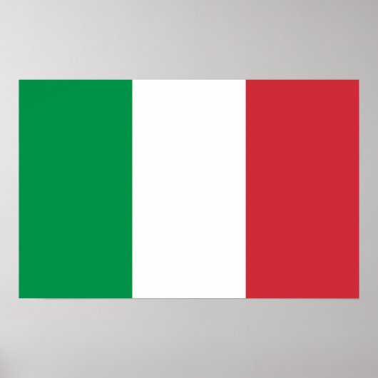Impression encadrée avec Drapeau d'Italie (Devant)