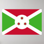 Impression encadrée avec Drapeau du Burundi (Devant)