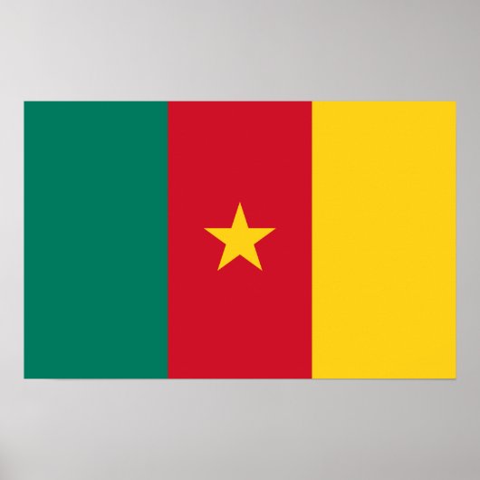 Impression encadrée avec Drapeau du Cameroun (Devant)