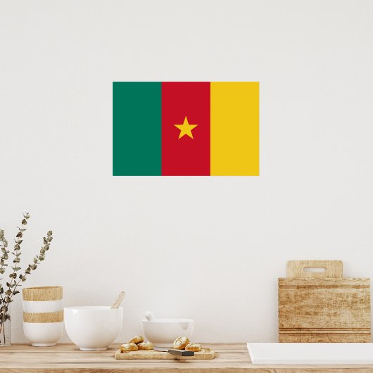 Impression encadrée avec Drapeau du Cameroun (Cuisine)