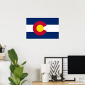 Impression encadrée avec Drapeau du Colorado, U.S. (Bureau à domicile)