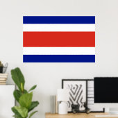 Impression encadrée avec Drapeau du Costa Rica (Bureau à domicile)