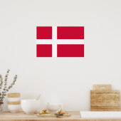 Impression encadrée avec Drapeau du Danemark (Cuisine)