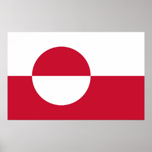 Impression encadrée avec Drapeau du Groenland