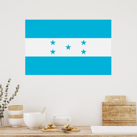 Impression encadrée avec Drapeau du Honduras (Cuisine)