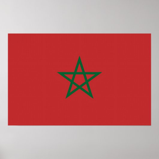 Impression encadrée avec Drapeau du Maroc (Devant)