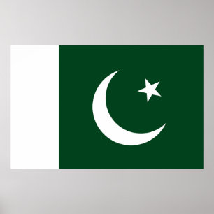 Impression encadrée avec Drapeau du Pakistan