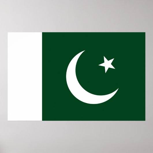 Impression encadrée avec Drapeau du Pakistan (Devant)