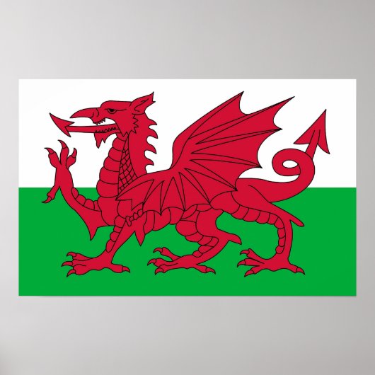 Impression encadrée avec Drapeau du Pays de Galles (Devant)