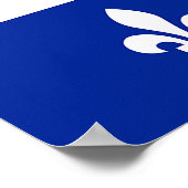 Impression encadrée avec Drapeau du Québec, Canada (Coin)