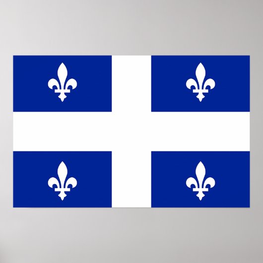 Impression encadrée avec Drapeau du Québec, Canada (Devant)