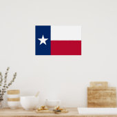 Impression encadrée avec Drapeau du Texas, États-U (Cuisine)