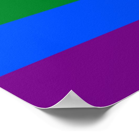 Impression encadrée avec drapeau Rainbow LGBT (Coin)